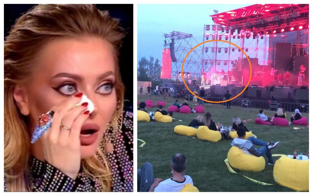 Imagine Stire FOTO. Momente de panică la concertul din aer liber al Deliei! Echipamentele de sub scenă au luat foc | 2review.ro