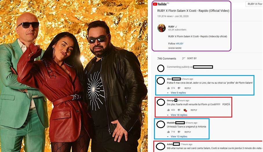 Imagine Stire Scandal după colaborarea lui Florin Salam cu Ruby și Costi Ioniță! “Cea mai proastă piesă în care a «cântat» Salam” | VIDEO | 2review.ro