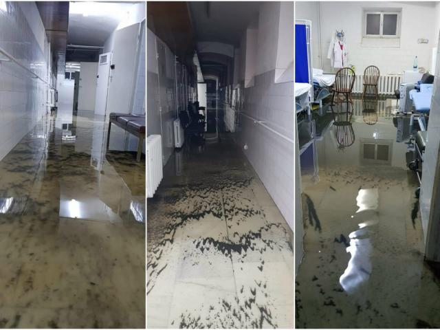 Imagine Stire Incredibil. Medic, cercetat disciplinar după ce a postat mai multe imagini cu spitalul inundat. FOTO | 2review.ro