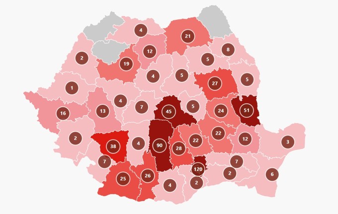 Imagine Stire Care sunt județele cele mai afectate de noile infectări COVID-19. Capitala, peste 100 de cazuri în doar 24 de ore | 2review.ro