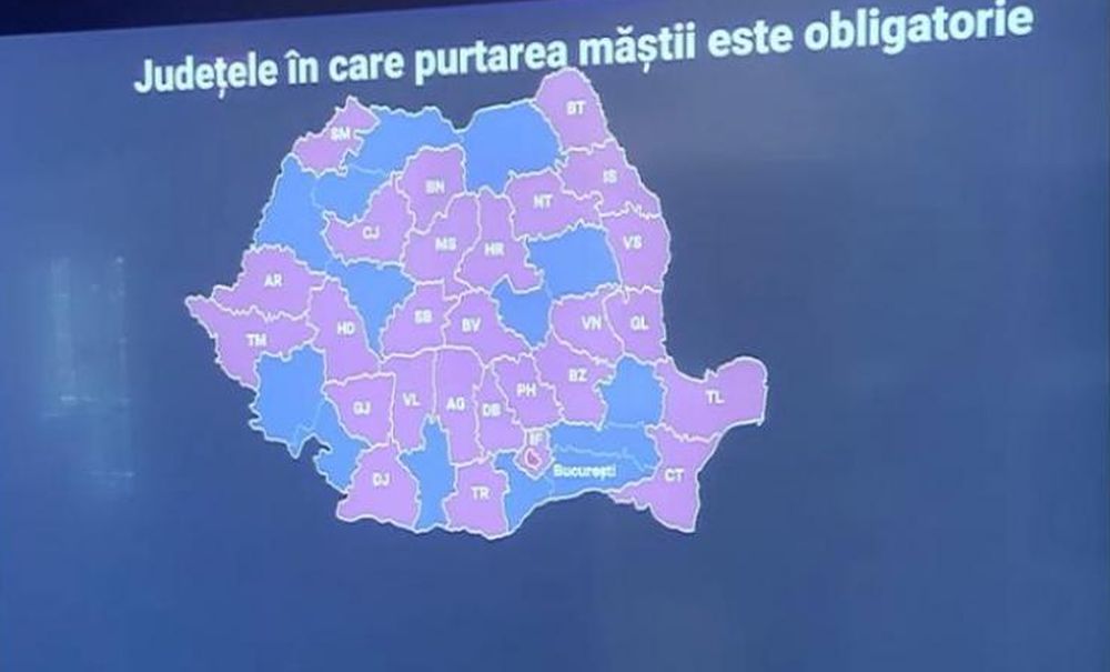 Imagine Stire Masca este obligatorie în mai mult de jumătate dintre județe. Harta zonelor cu restricțiii | 2review.ro