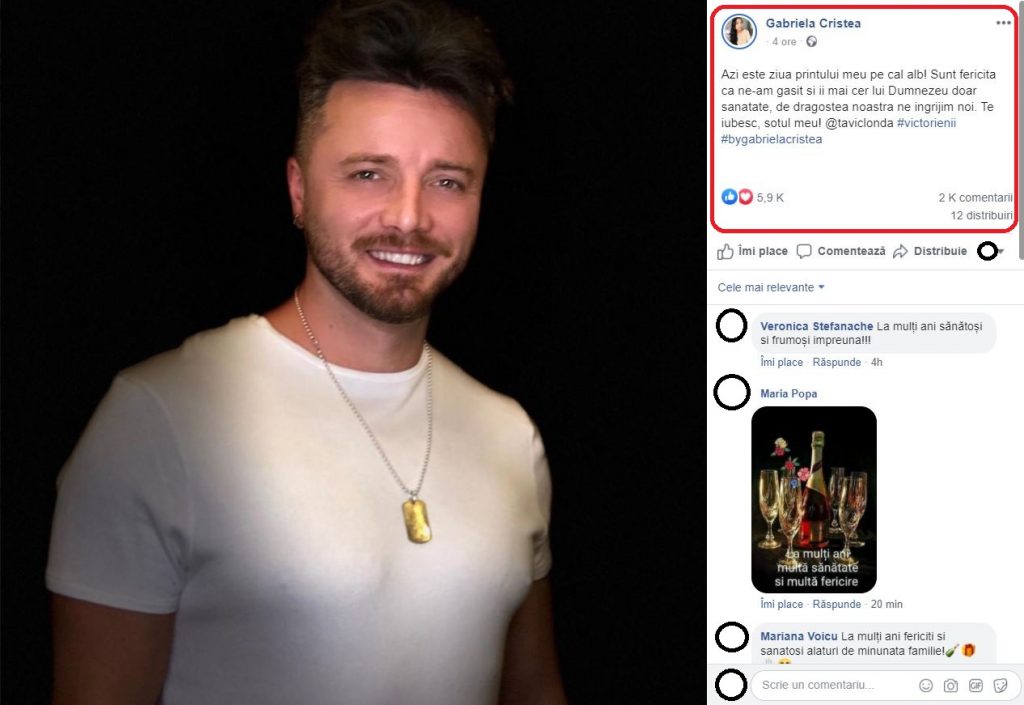 Tavi Clonda împlinește astăzi 41 de ani, iar soția lui, Gabriela Cristea, l-a surprins pe rețelele de socializare cu câteva gânduri extrem de profunde © Facebook