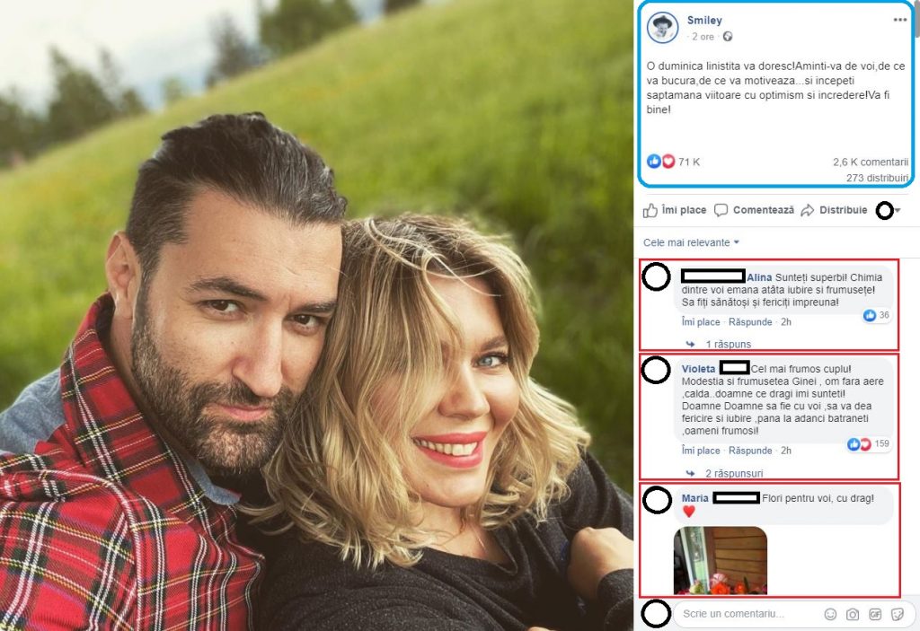 Gina Pistol și-a ascuns burtica de gravidă în selfie-ul publicat azi de Smiley © Facebook