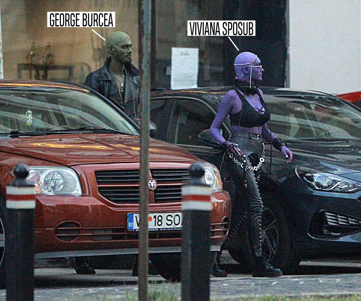 George Burcea s-a vopsit în verde, iar Viviana Sposub în violet