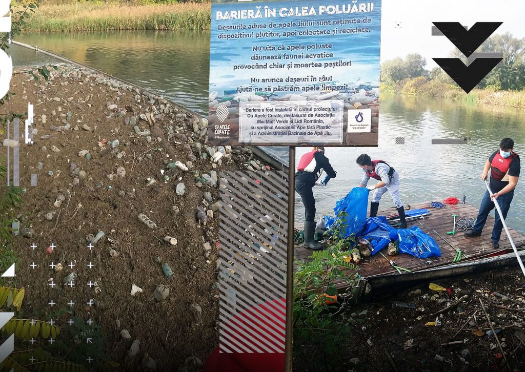 Imagine Stire Ei sunt voluntarii care strâng peturile de pe Jiu. „Să nu ajungă niciun plastic în Dunăre” | 2review.ro