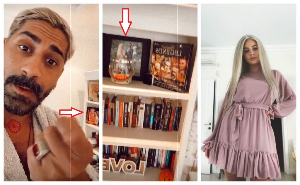 Într-un mesaj video făcut zilele trecute de Connect-R în casa în care locuiește cu fosta soție, Misha, se observă două dintre fotografiile de album pe care încă le țin la vedere © Instagram Stories