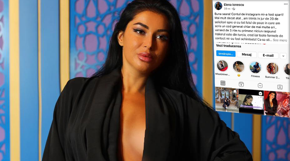 Imagine Stire Elena Ionescu, apel disperat după ce i-a fost spart contul de Instagram: “Hackerul mă șantajează în acest moment! Dacă aveți ceva soluții, le aștept pe privat” | 2review.ro