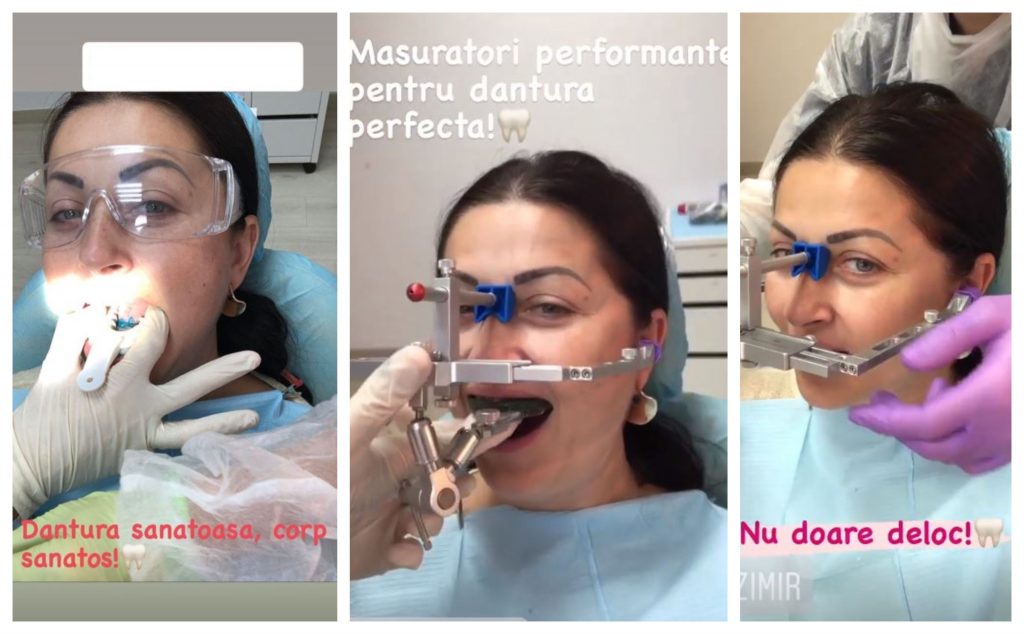 Gabriela Cristea, filmată pe scaunul medicului stomatolog © Instagram Stories