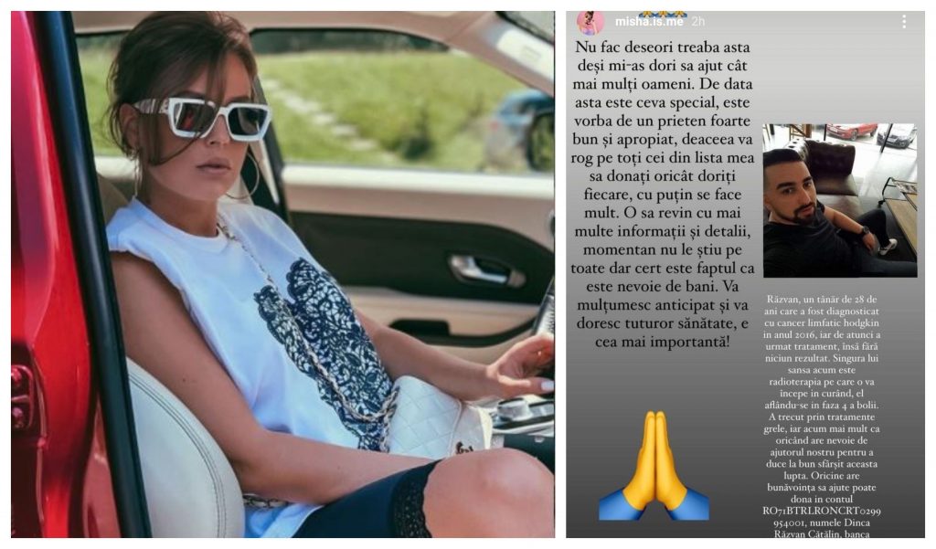Misha, apel emoționant pentru Răzvan Dinca, unul dintre cei mai buni prieteni, diagnosticat cu limfomul Hodgkin © Instagram / Instagram Stories