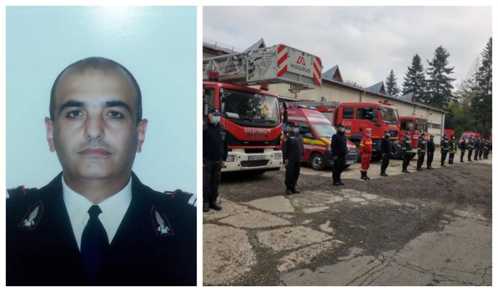 Colegii pompierului Gheorghe Banu au ținut astăzi un moment de reculegere © bzb.ro