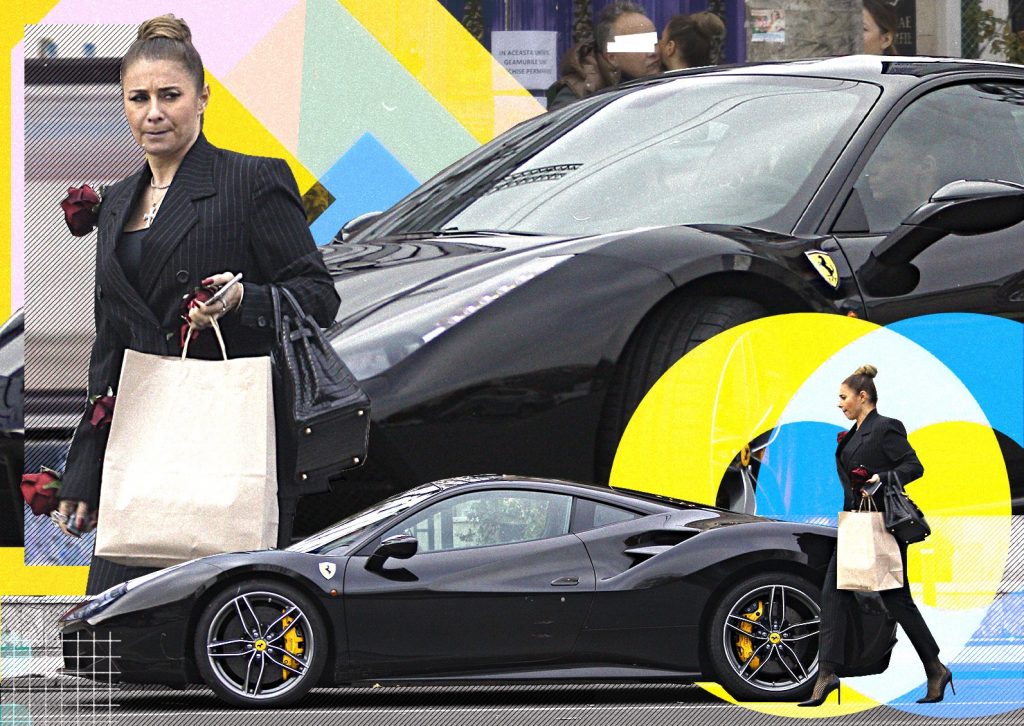 Anamaria Prodan și-a impresionat prietenul milionar cu un Ferrari 488 GTB de 250.000 €, la care a “asortat” un Hermes din piele de crocodil de 65.000 €