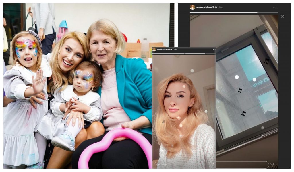 Andreea Bălan a postat azi o scurtă filmare din salonul în care se află după ce s-a operat. Ulterior, ea a urcat și un selfie în care schițează un zâmbet. Artista nu mai publicase nimic pe rețelele de socializare de două zile, de când a ajuns de urgență la spital © Instagram Stories