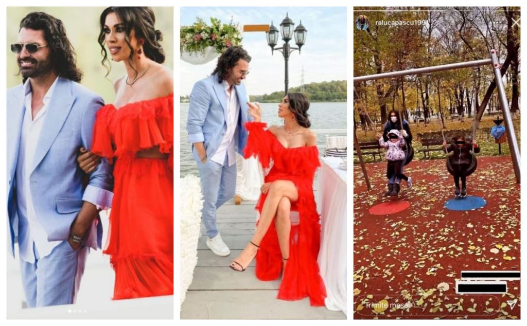 Primele două poze ale colajului au fost realizate în ziua în care Raluca și Pepe au creștinat-o pe Ayanna Ioana, fiica Georgianei și a lui Alexander Florescu. Imaginea din dreapta, publicată după scandalul cu îndrăgitul artist © Instagram / Instagram Stories