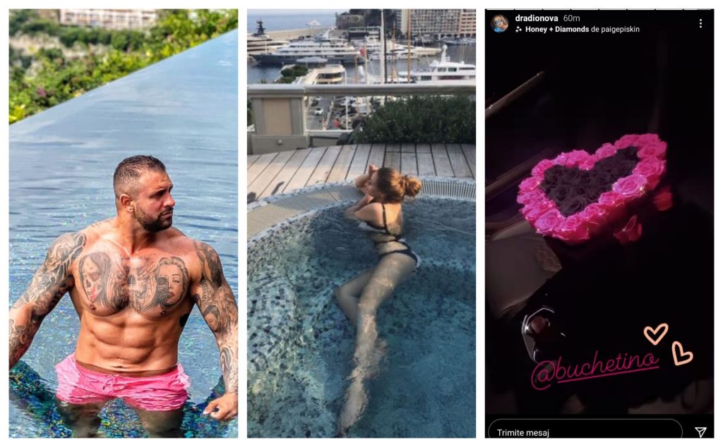 Aflat după gratii, Alex Bodi i-a pregătit o surpriză romantică iubitei sale, Daria Radionova. Este vorba despre un superb buchet de trandafiri roz și negri © Facebook / Instagram / Instagram Stories