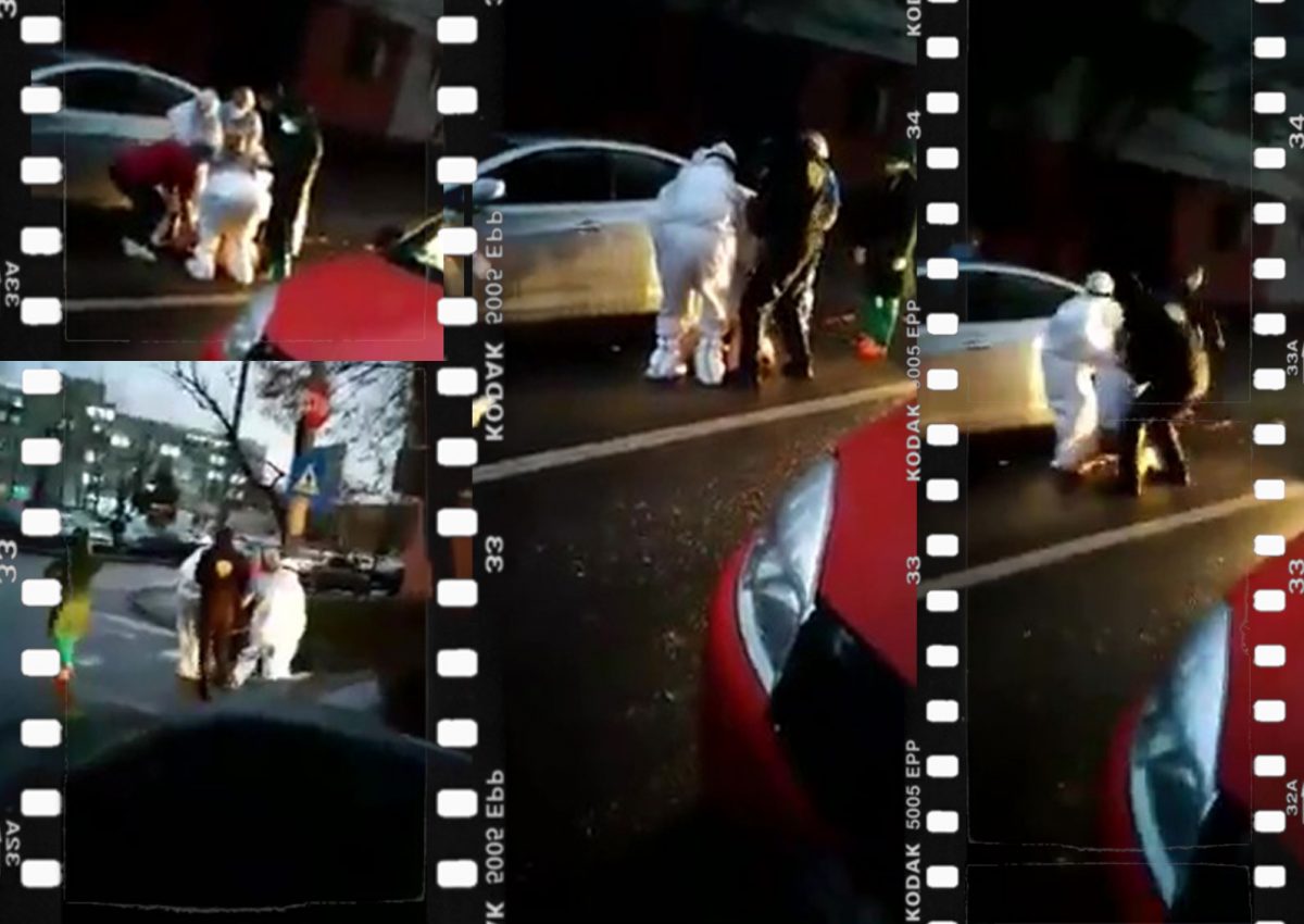 Un pacient cu COVID-19 a fugit din spital, dar a fost prins de medici și polițiști și dus înapoi, pe sus. „Ajutor, ajutor, șefu!”