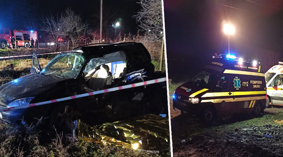 Accident înfiorător în Teleorman. Doi oameni au murit, după ce o mașină a fost spulberată de un tren
