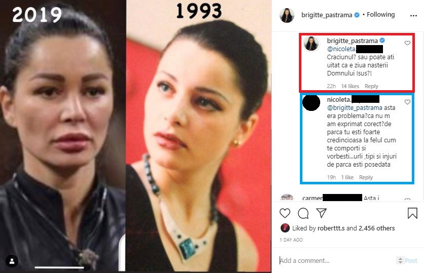 Una dintre prietene virtuale a taxat-o pe celebra brunetă pentru răbufnirea din ziua de Crăciun © Instagram