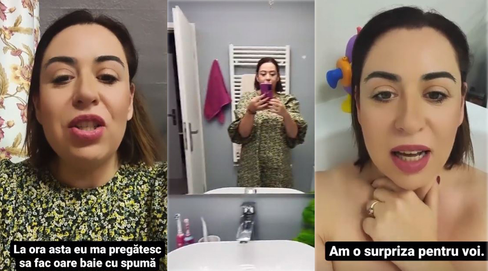 Cu multe kilograme în minus, Oana Roman s-a filmat dezbrăcată în cada cu spumă! A dezvăluit un secret: “Încep un proiect în televiziune” | VIDEO