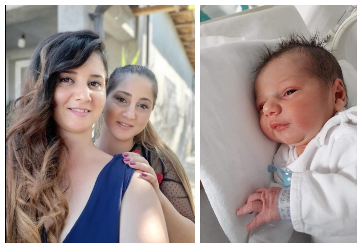 Un strop de bucurie într-o familie distrusă. Sora Cristinei, tânăra din Corabia care a murit după ce a născut, a adus și ea pe lume un băiețel