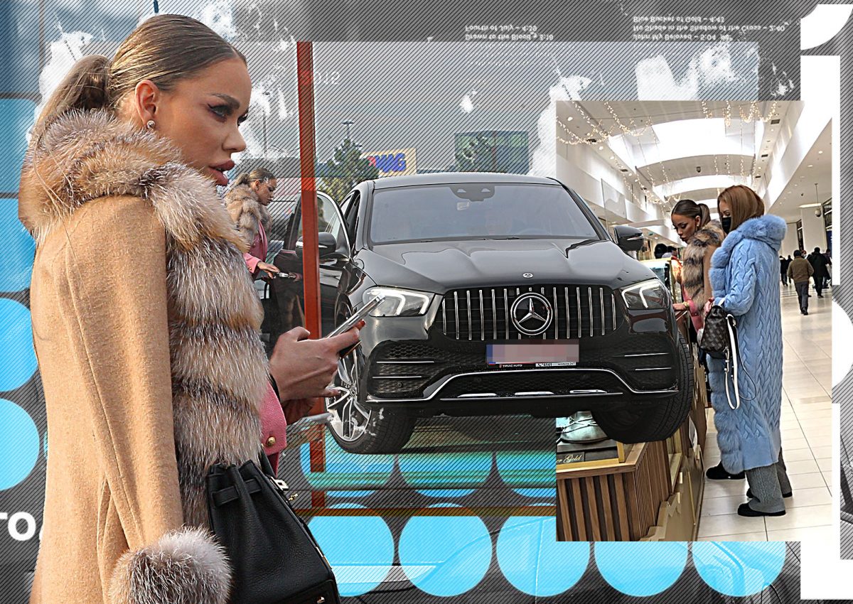 Nici Alex Bodi nu o răsfăța așa. Bianca Drăgușanu a „descălecat” la mall dintr-un Mercedes GLE nou-nouț, cu șofer personal + Și-a comandat cercei și colier cu diamante