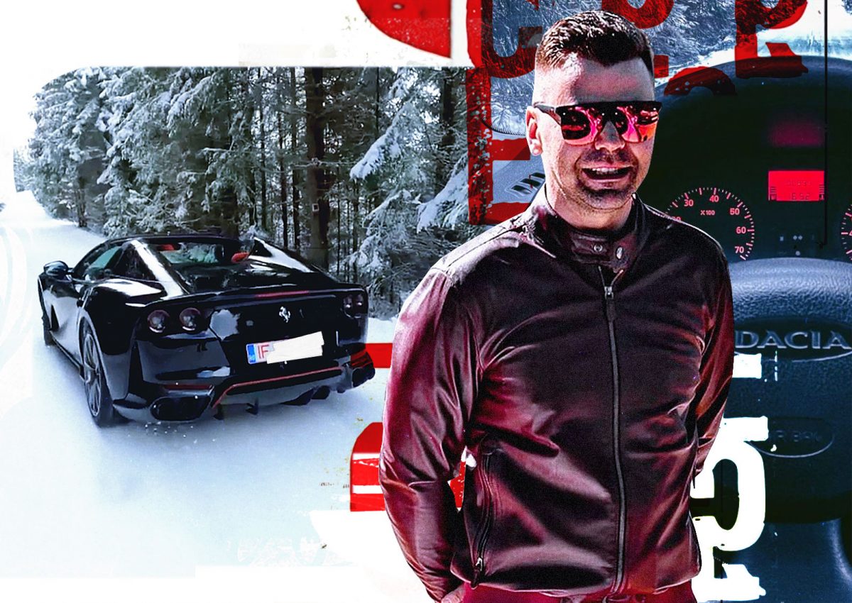 „Prințișorul imobiliarelor din Cluj” a dat Ferrari-ul 812 GTS Spider pe un Logan