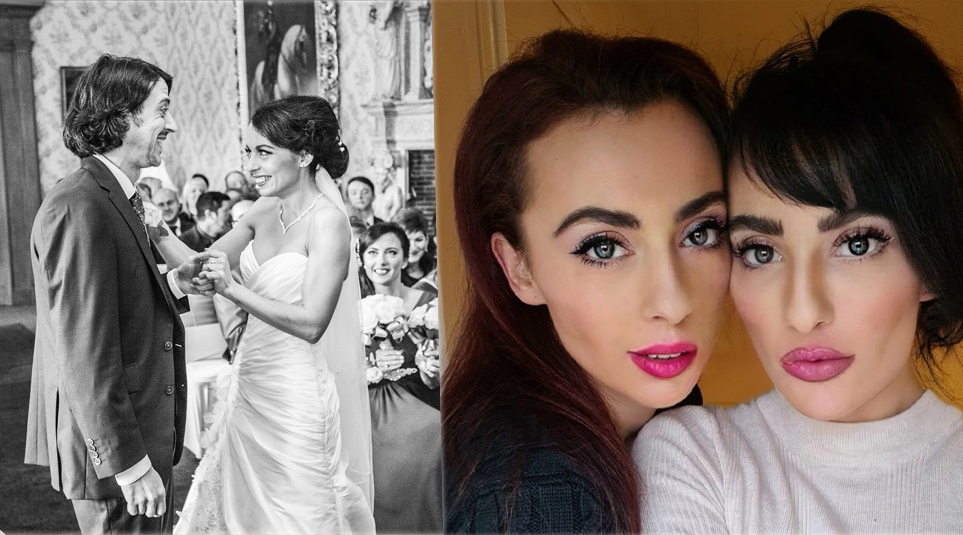 Monica a devenit soția lui Shaun Taylor în toamna lui 2016. În urmă cu două zile, ea a publicat poza din dreapta colajului în care apare alături de sora sa, Gabriela Irimia © Facebook