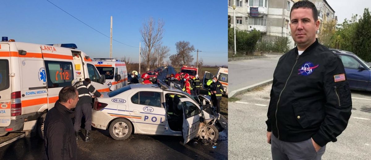 Şi cel de-al doilea poliţist rănit în accidentul din Olt este în stare gravă. A fost operat de trei ori şi a fost transferat la Floreasca