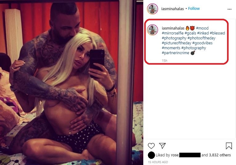 Iasmina Halas și iubitul ei, Alin, s-au fotografiat ca-n filmele pentru adulți după împăcare © Instagram