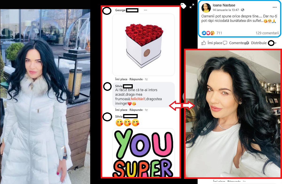 Poza încercuită cu roșu a fost publicată de Ioana Năstase după ce s-a întors în vila în care locuiește cu soțul ei. Fostul tenismen a agresat-o fizic pe 8 ianuarie © Facebook