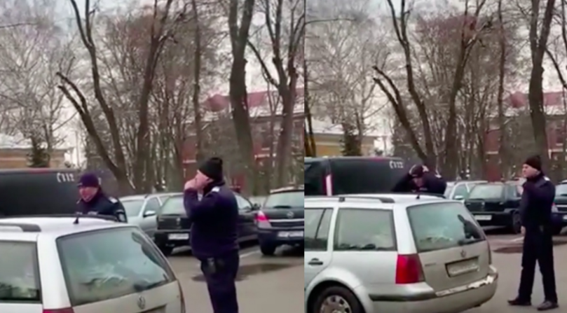 A fost lovit de un jandarm! Motivul: l-a întrebat de ce nu poartă mască de protecție. „De ce vă puneți masca acum”