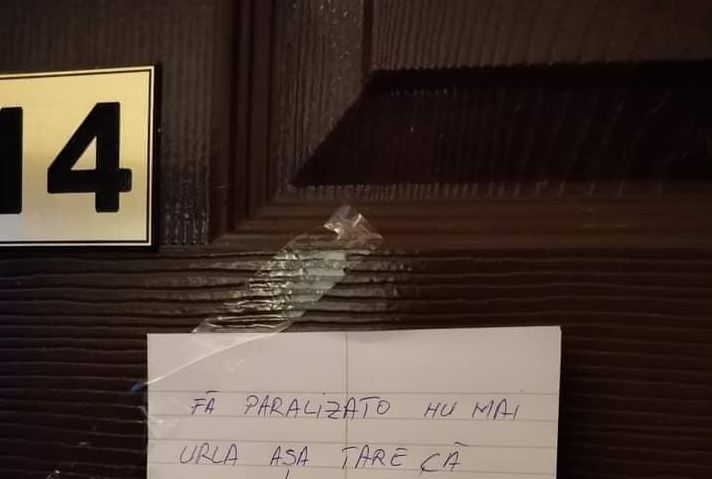 Mesajul incredibil lăsat de o vecină, unei femei gălăgioasă în timpul partidelor de amor: „Fă paralizato…”