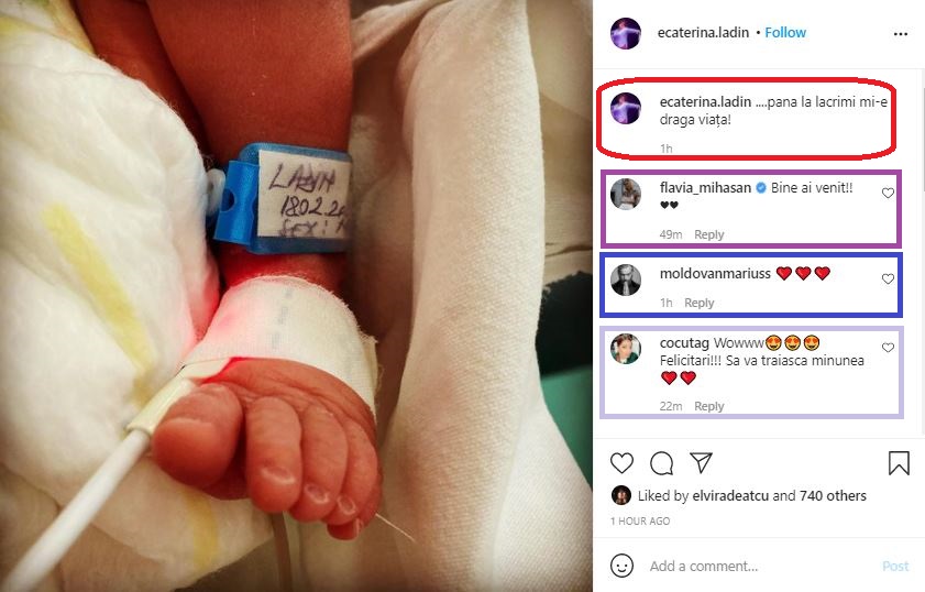 Azi, Ecaterina Ladin a devenit mamă pentru a doua oară. Ea i-a dăruit soțului său încă un băiat  © Instagram