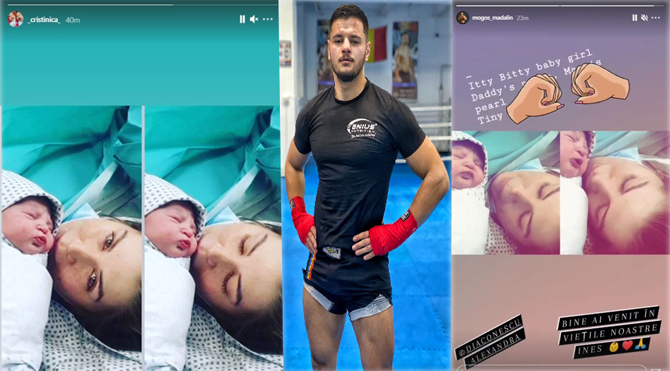 Alexandra Diaconescu, fostă concurentă și ispită de la “Insula Iubirii”, a devenit astăzi mămică pentru prima dată. Ea este logodită cu luptătorul Mădălin Mogoș © Instagram Stories