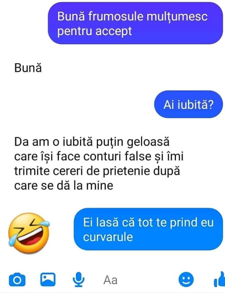 Bancul zilei de vineri, 19 februarie 2021 | “Am o iubită puțin geloasă care își face conturi false și îmi trimite cereri de prietenie” © Facebook