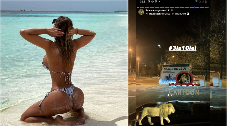 Bianca Drăgușanu l-a atacat din nou pe fostul iubit, Gabi Bădălău, făcând referire la noaptea în care acesta a plecat acasă cu trei femei alături de care s-a distrat într-un club © Instagram & Instagram Stories 