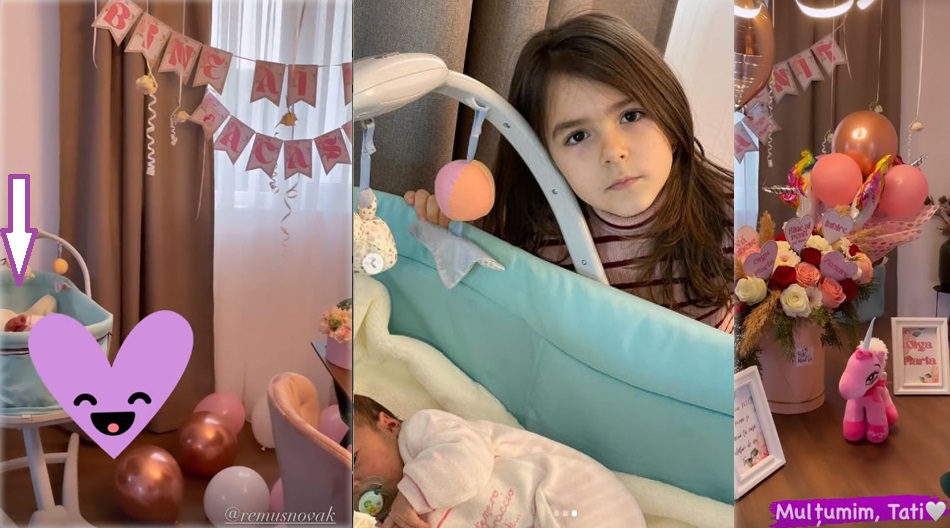 Olguța Berbec și micuța ei prințesă, Olga Maria, au fost externate ieri. La scurt timp după ce a ajuns acasă, artista a făcut publice imagini emoționante cu fiicele sale © Instagram Stories & Instagram