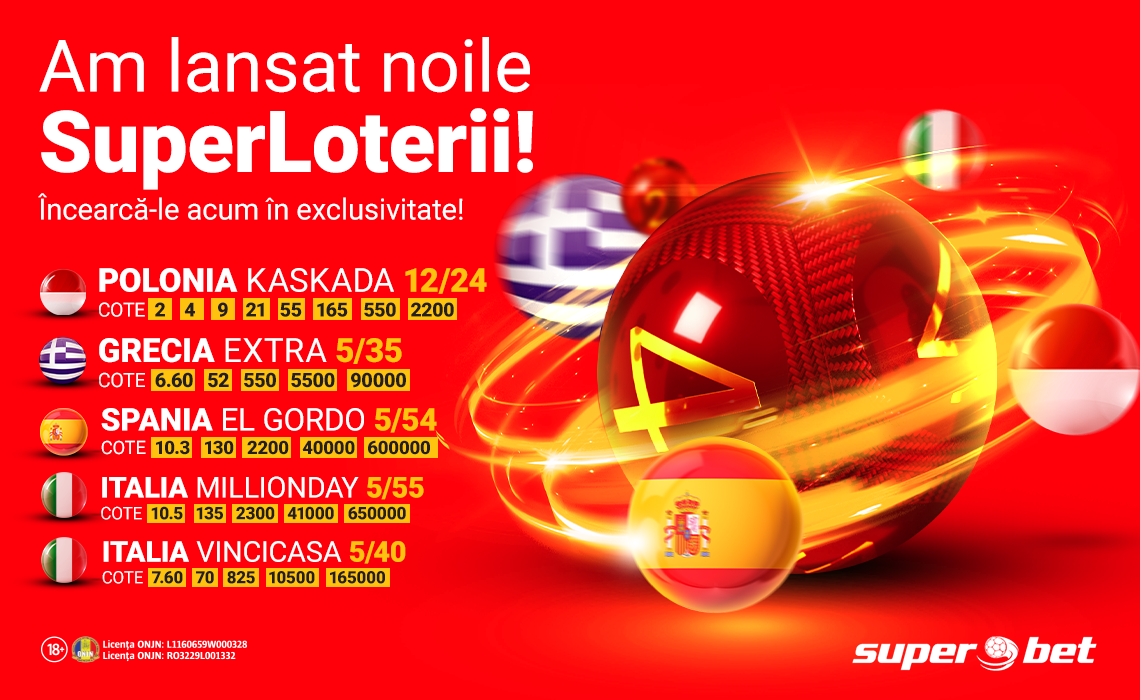 Superbet îți aduce noi loterii în exclusivitate! Vino să le încerci!