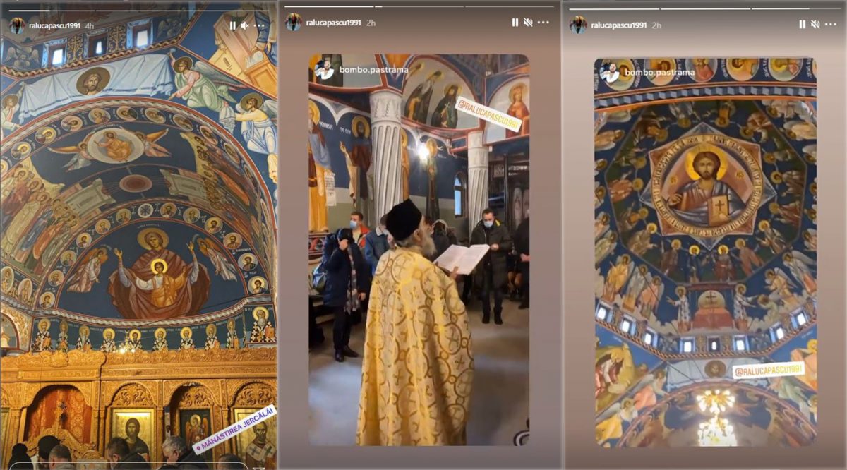 Astăzi, fosta parteneră a lui Pepe și fratele ei, Bombo Pastramă, au mers împreună la Mănăstirea Jercălăi © Instagram Stories