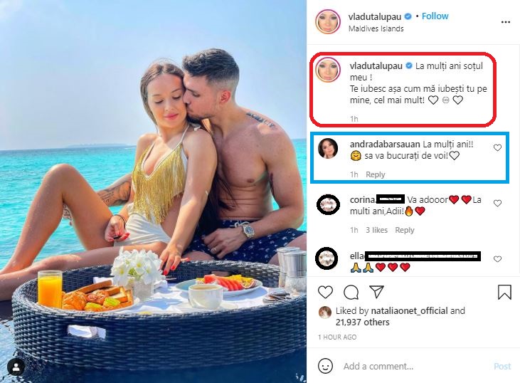 Vlăduța Lupău, urări emoționante și surprize pentru soțul ei care împlinește azi o frumoasă vârstă © Instagram
