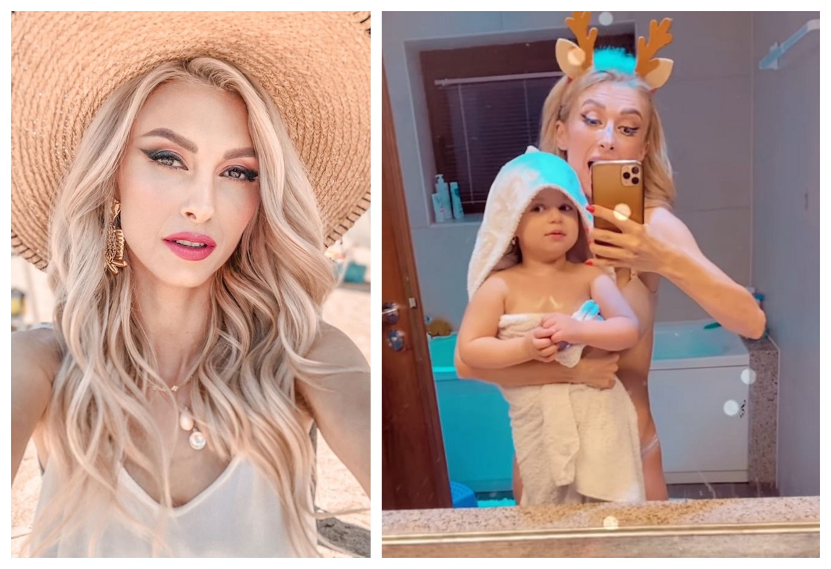 Imaginile care au trezit controverse. Andreea Bălan s-a pozat alături de fiicele sale, dar a lăsat pe toată lumea mască! Fanii au crezut că este goală