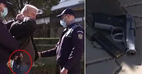 După tragedia de la Onești, un alt bărbat a fost surprins umblând cu pistolul pe străzile orașului