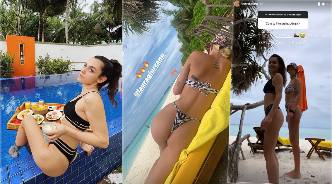 Alexia Eram și Laura Giurcanu, vacanță de vis în Maldive împreună cu alte două prietene © Instagram & Instagram Stories