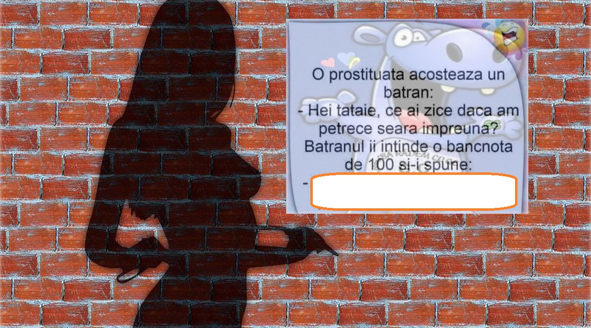 Imagine Stire Bancul Zilei | O prostituată acostează un bătrân: “Hei, tataie, ce ai zice dacă am petrece seara împreună?” | 2review.ro