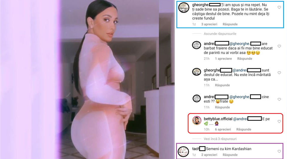 Betty Blue, criticată dur de un bărbat care consideră că artista s-ar fi îngrășat. Fiica lui Florin Salam i-a dat indirect o replică internautului cârcotaș © Instagram