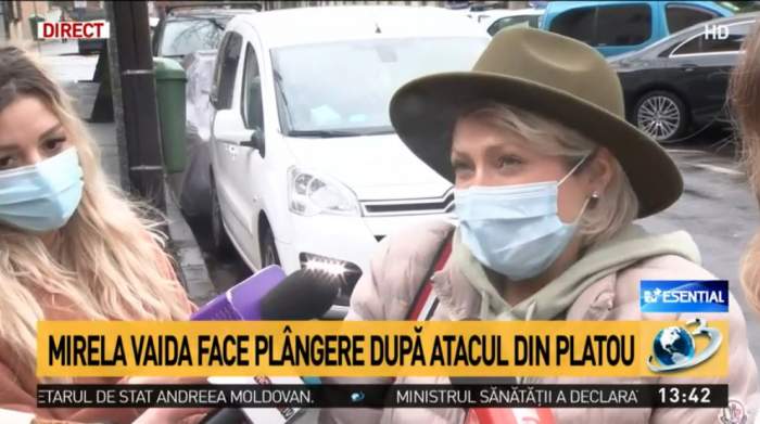 Imagine Stire Mirela Vaida, în lacrimi în fața Poliției. Vedeta face plângere după atacul din platoul emisiunii  | 2review.ro