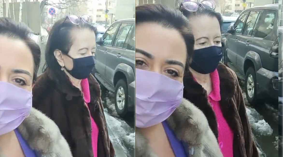 Mioara Roman a mers ieri împreună cu fiica sa cea mică să își schimbe pansamentul de la ultima intervenție chirurgicală pe care a avut-o la finalul lunii trecute © Instagram Stories