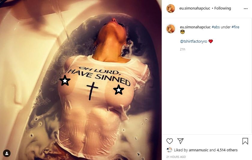 Simona Hapciuc are piercing-uri în sfârcuri © Instagram