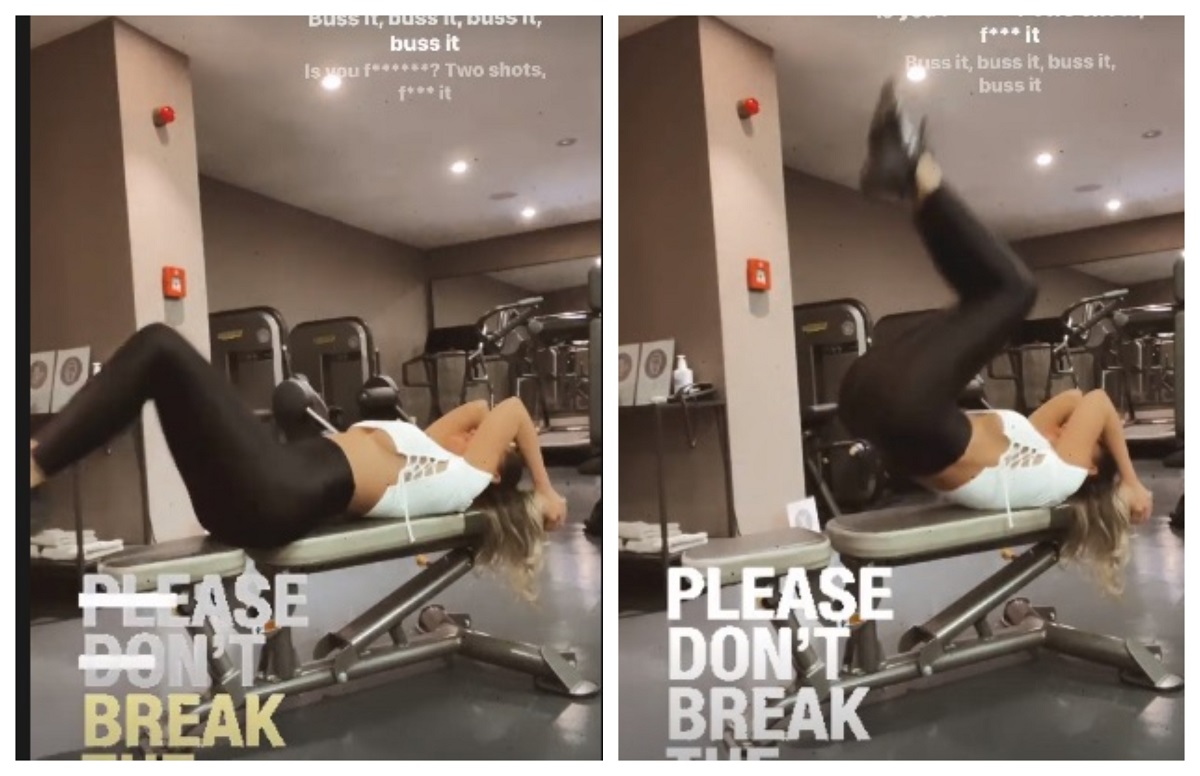 Imagine Stire Bianca Drăgușanu, „accident” în sala de fitness. Blondinei i-au ieșit sânii pe afară, în timp ce făcea exerciții | 2review.ro