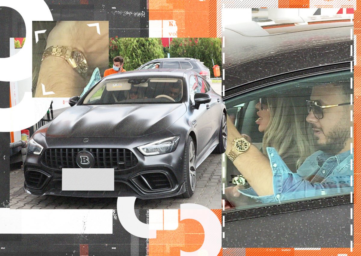 Imagine Stire Gabi Bădălău s-a echipat cu „kit” complet de barosan:  Brabus – 200.000 € + Audemars Piguet Royal Oak Chronograph – 100.000 € + ochelari de soare DITA Mach Five de 1.000 € | 2review.ro