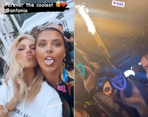 Imagine Stire „Paris Hilton de România”, distracție cu sticle de șampanie scumpă la club. Iubita lui Alex Velea le-a ținut companie „fetelor de oraș” VIDEO | 2review.ro